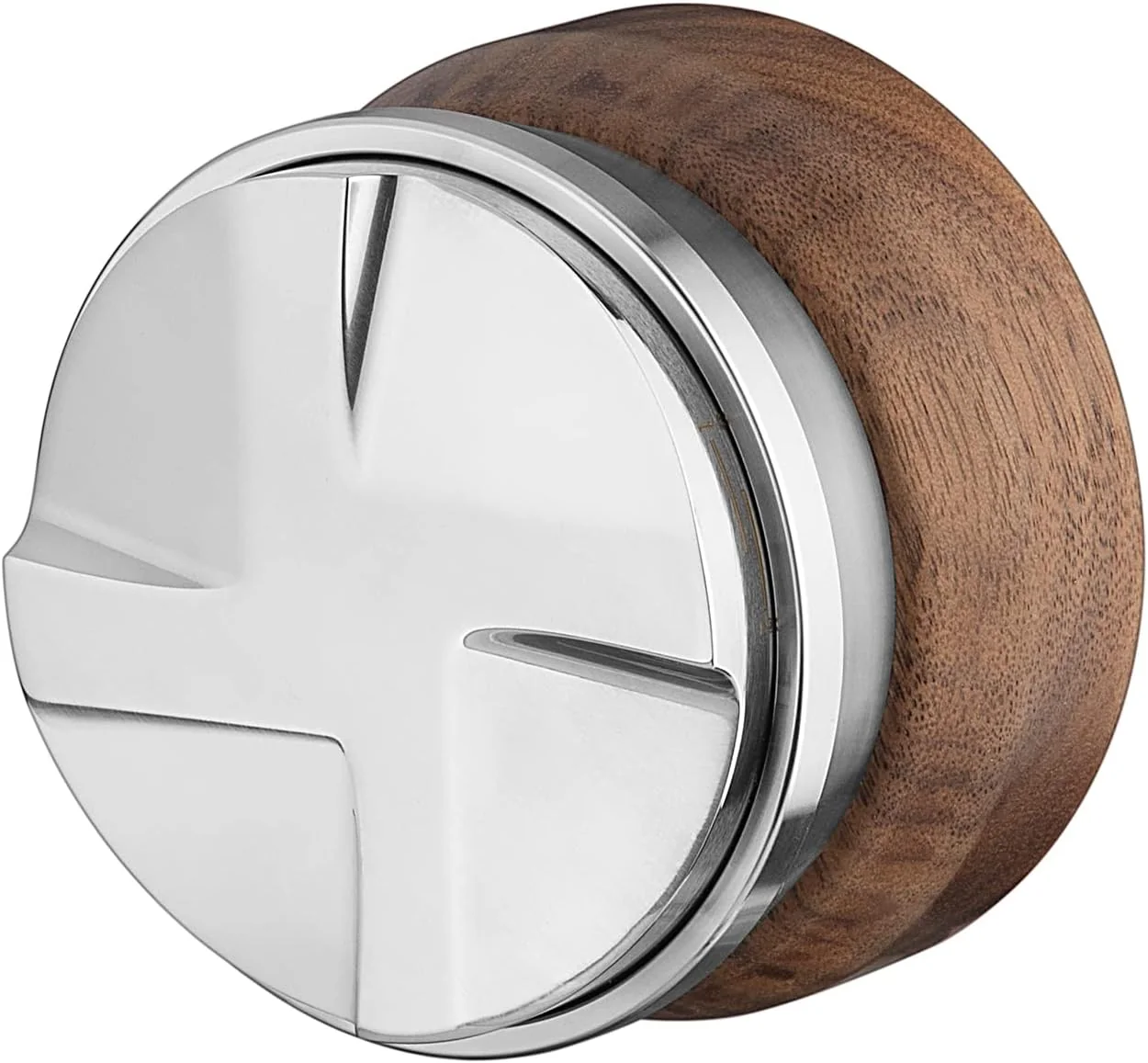 Fast MOJAE 53mm Espresso Distributor Coffee Distributor Espresso Distribution Tool Adjustable Depth Espresso Leveler with Walnut Wood Handle Fits for 54mm Breville Barista Portafilter Smooth