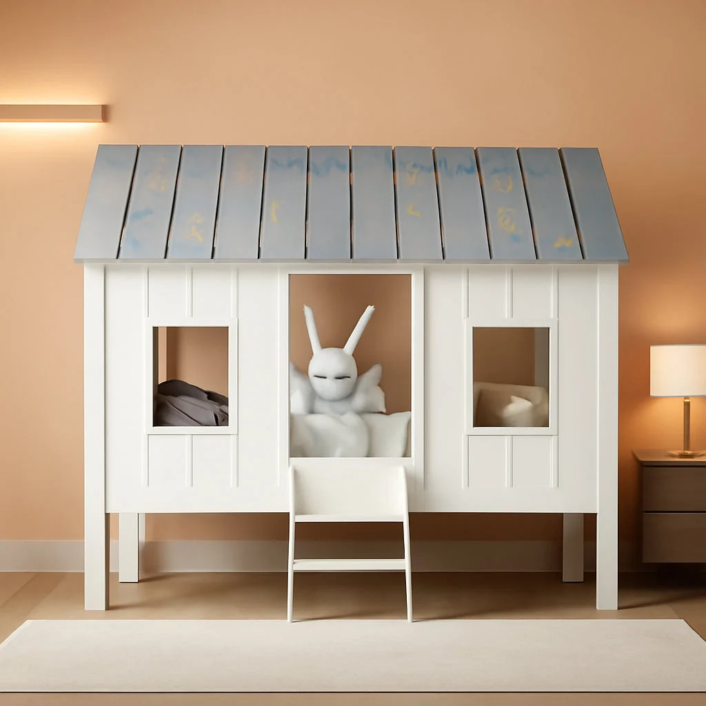 Stylish Twin Size White Loft Bed With Windows Next-Generation