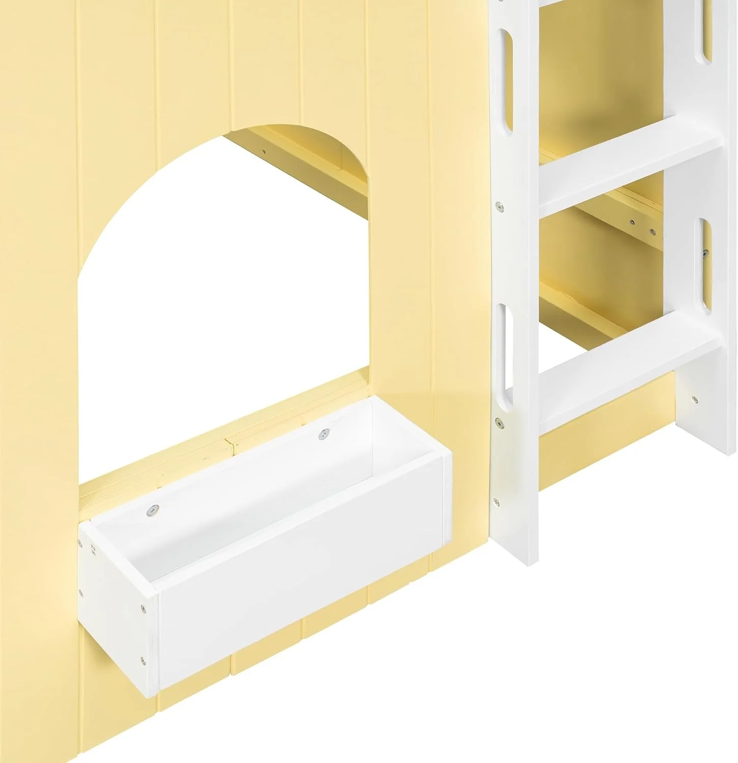 Authentic Primrose Yellow Full Size Kids Loft Bed With PlayArea Responsible
