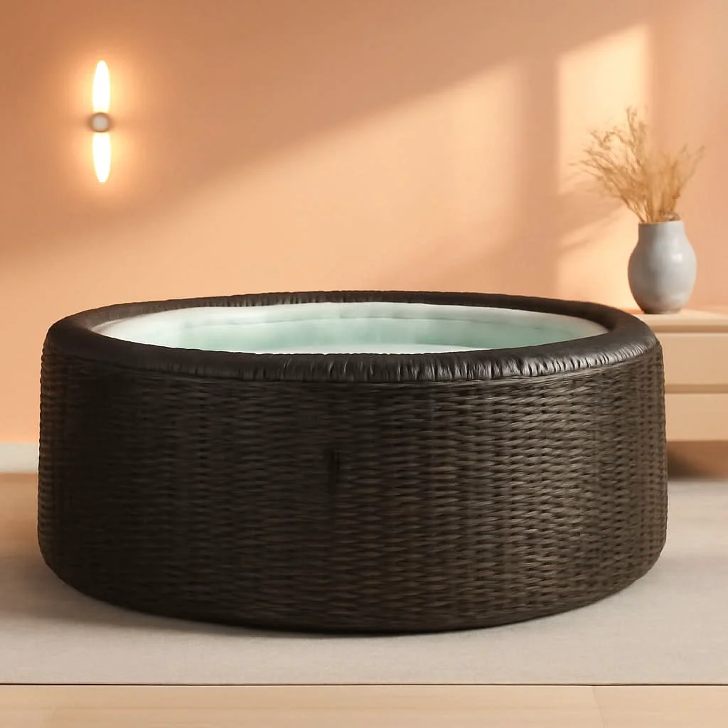 Solid 7 Person Round Inflatable Hot Tub With 180 Jets Spa Sophisticated