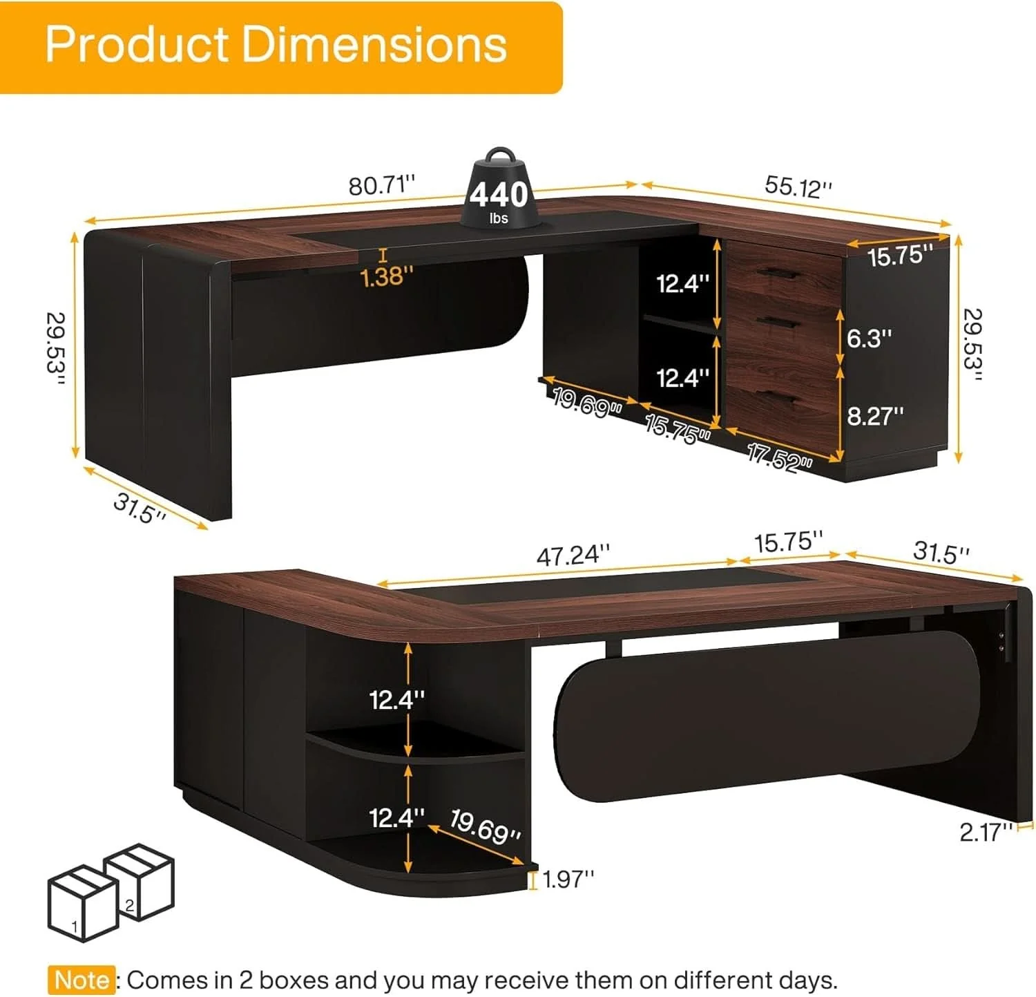 High-Quality L Shaped Desk With Storage Shelves For Home Office Sophisticated