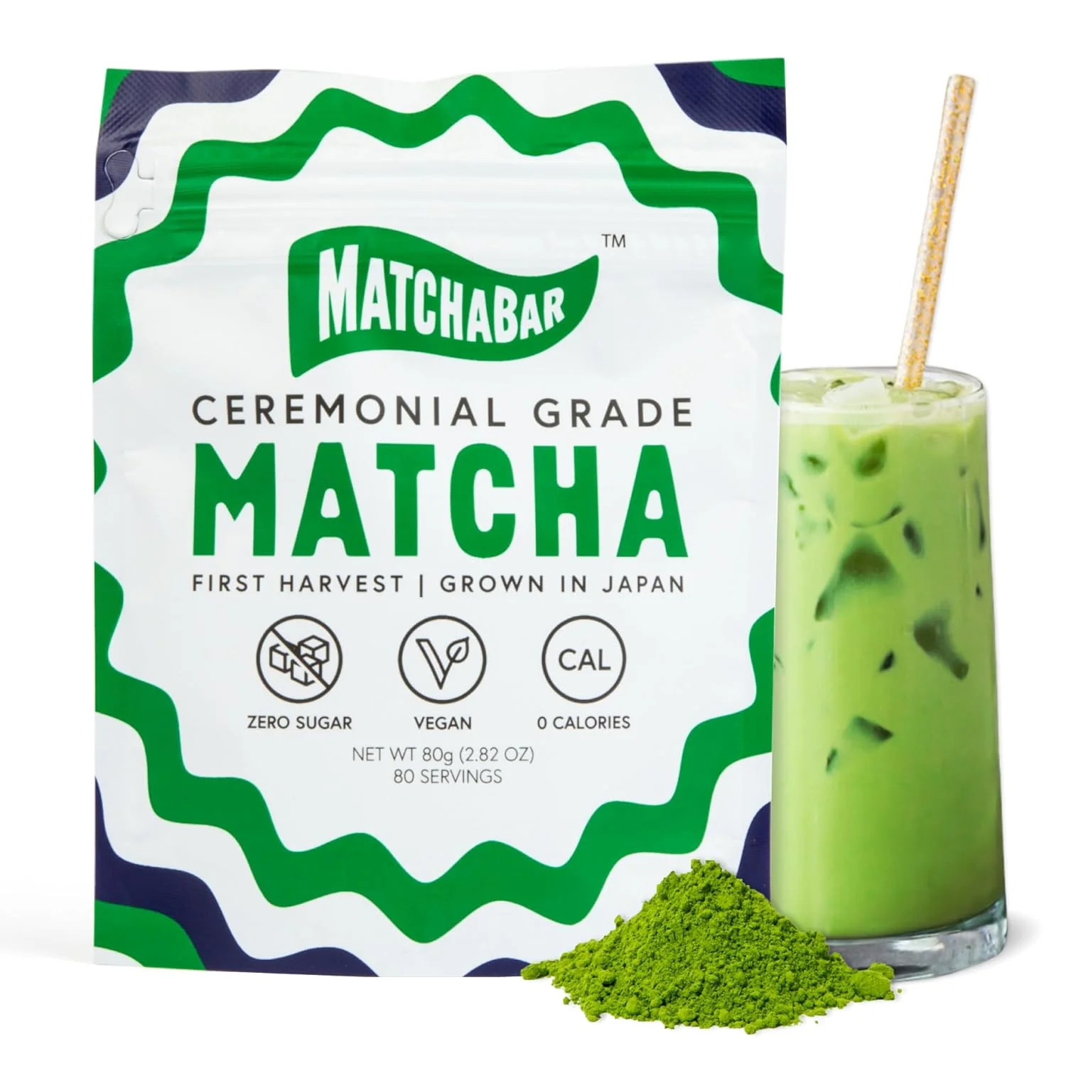 Versatile Matchabar Matcha Powder 80g – Ceremonial Grade Japanese Matcha Green Tea Powder – Matcha Green Tea Powder Harvested in Japan Responsible