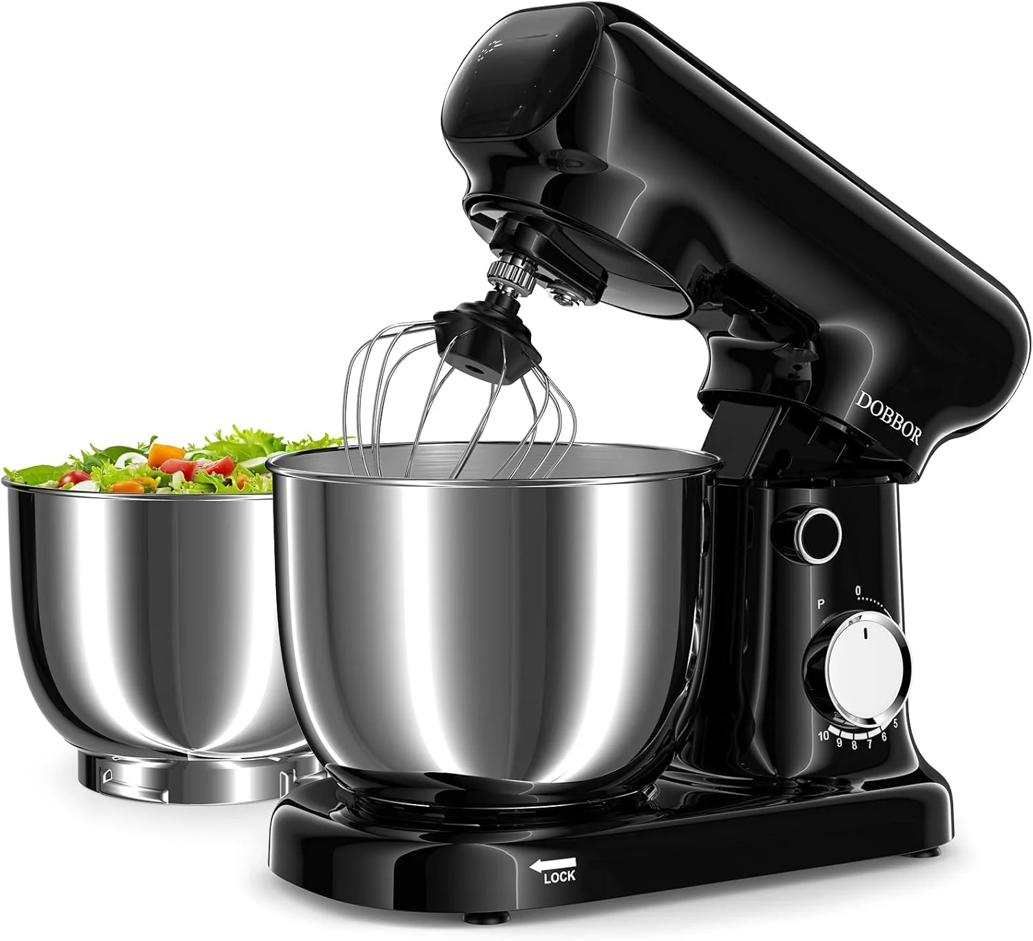 Trusted Stand Mixer with 3QT 3.5QT Dual Bowls 10-Speed Electric 300W Food Mixer – Includes Egg Whisk Convenient