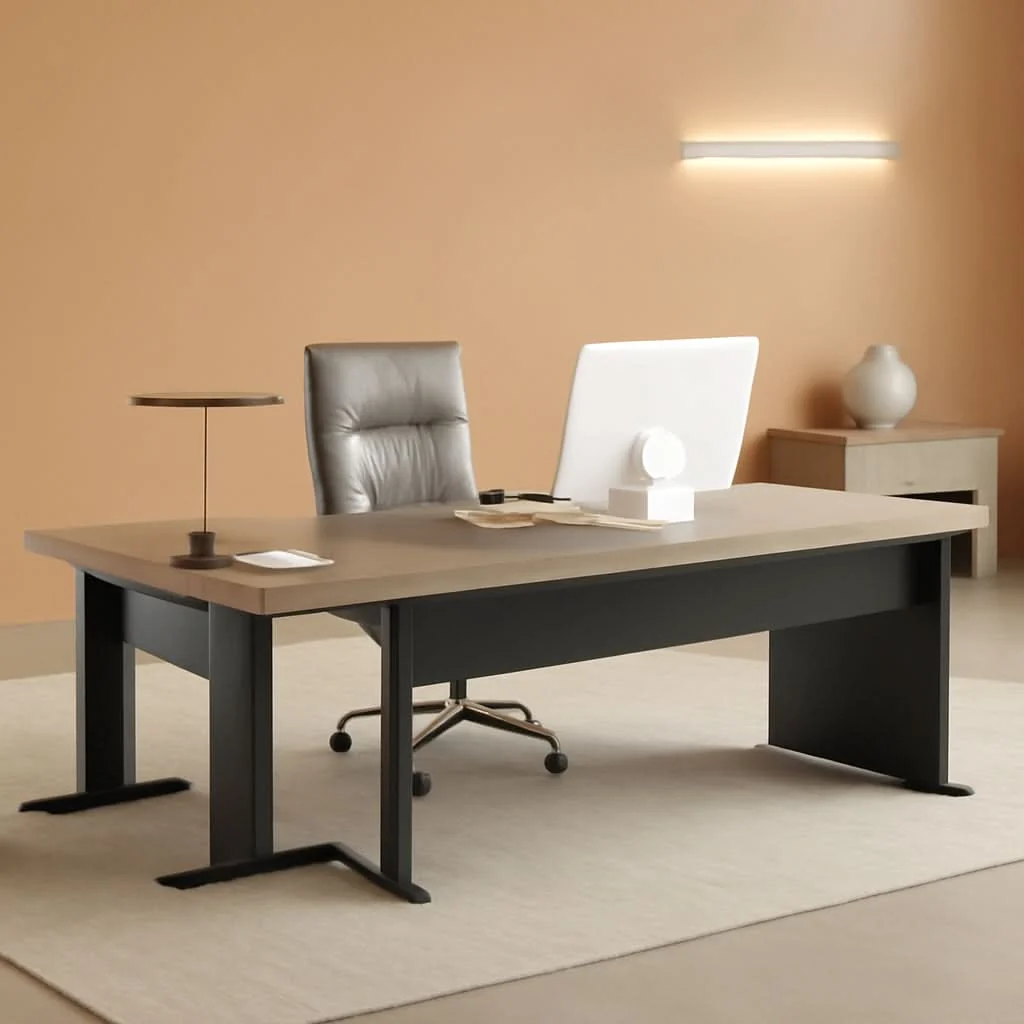 Superior 83 Inch L Shaped Office Desk Gray Executive Desk Large Fashionable