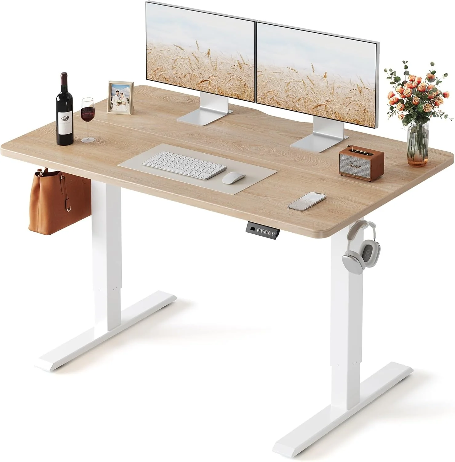 Advanced Electric Standing Desk 48×24 Inches Adjustable White Reusable