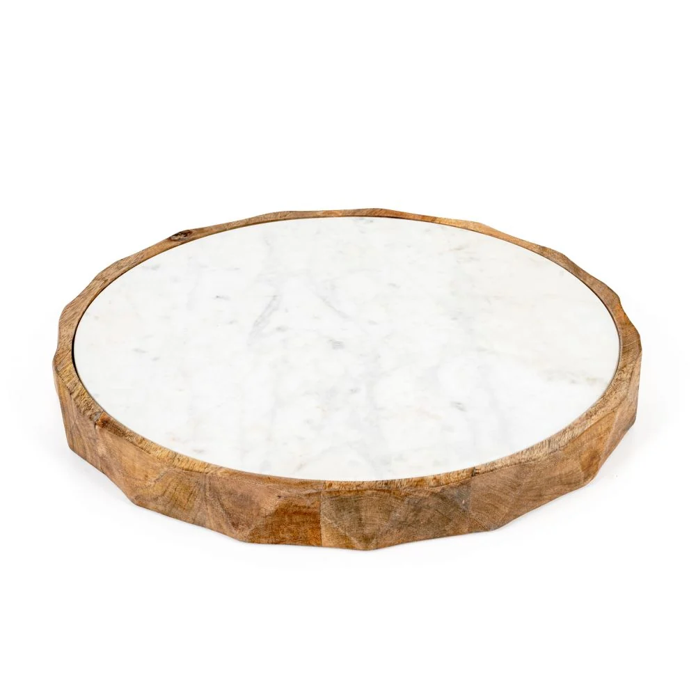 Superior Chloe Marble and Wood Serving Board Comfortable