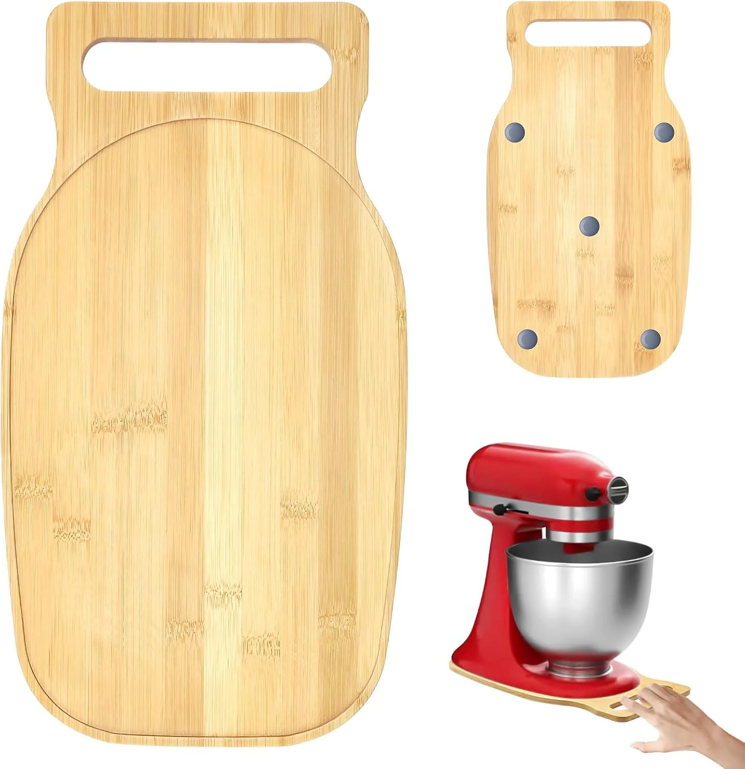 Lightweight Mixer Slider Compatible with Kitchen aid Bowl Lift 4 .5-5 Qt Stand Mixer Natural Bamboo Organic