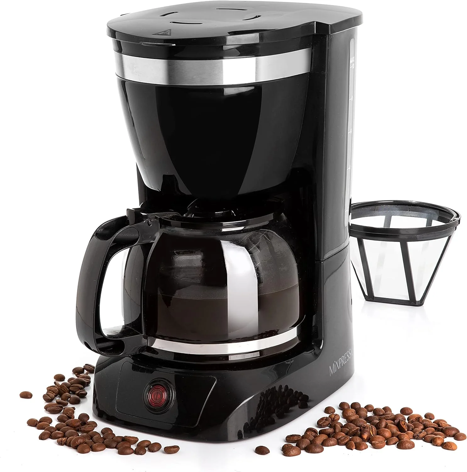 Smart Mixpresso 10-Cup Drip Coffee Maker Black Coffee Pot With Reusable Filter Sophisticated