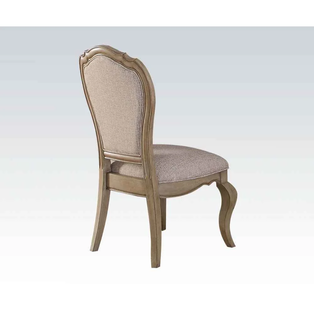Trusted Chelmsford – Side Chair Set of 2 – Beige Fabric Antique Taupe Premium Material
