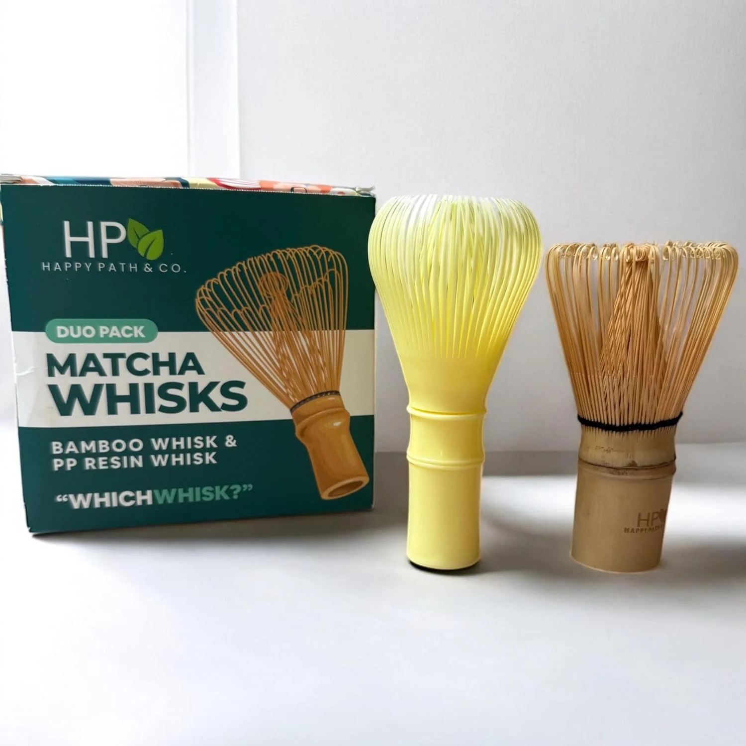 Classic Happy Path CO Matcha Whisks for Japanese Matcha Tea – 100 prong Bamboo Resin Whisk for Latte Chasen Matcha Whisk Traditional Modern Whisks Authentic