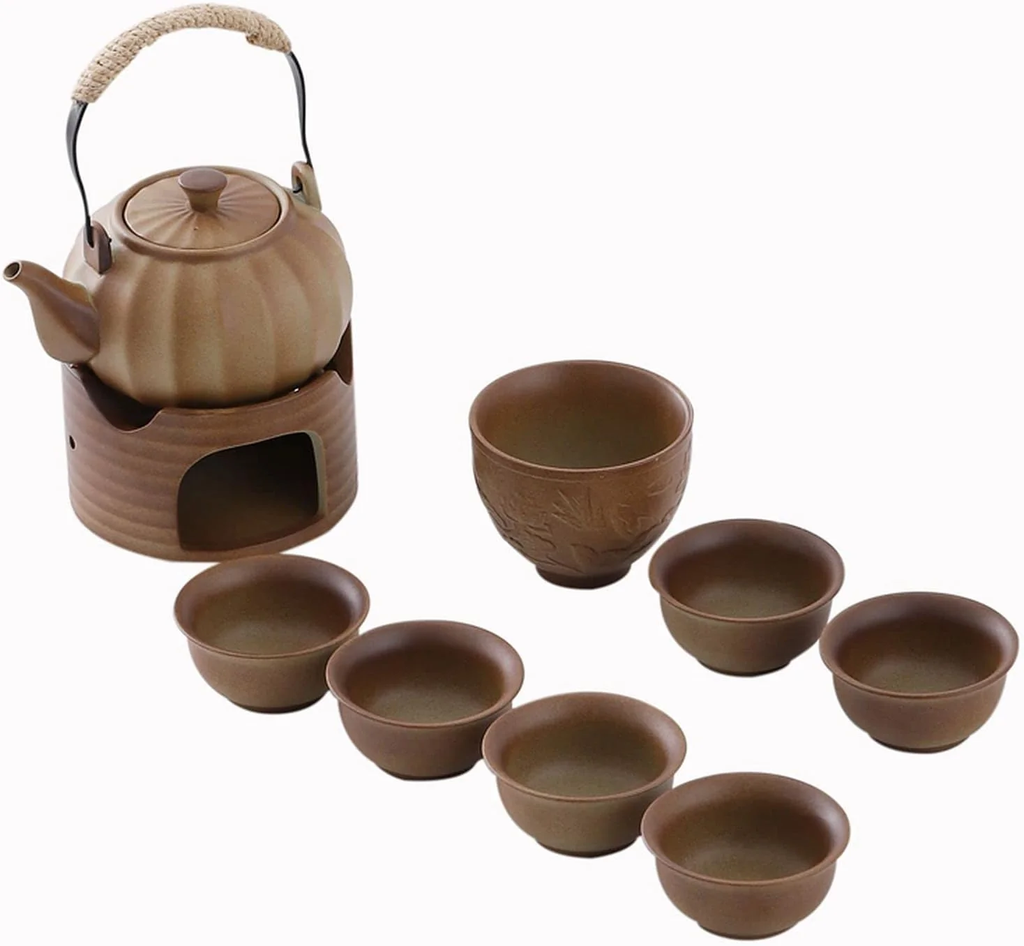 Luxury Lifting Beam Pot Style Rough Pottery Tea Set Boiled Over Open Fire Gift Box Packaging Suitable for Mother’S Day Father’S Day Christmas Elegant