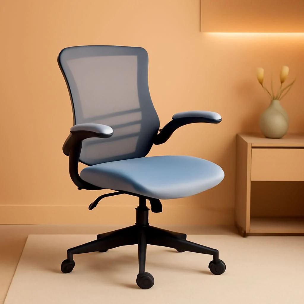 Soft Kelista Dark Gray Mesh Mid Back Office Chair For Desk Casual