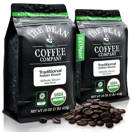 Sophisticated The Bean Organic Coffee Co. Il Chicco Italian Roast 32 Ounce Flexible