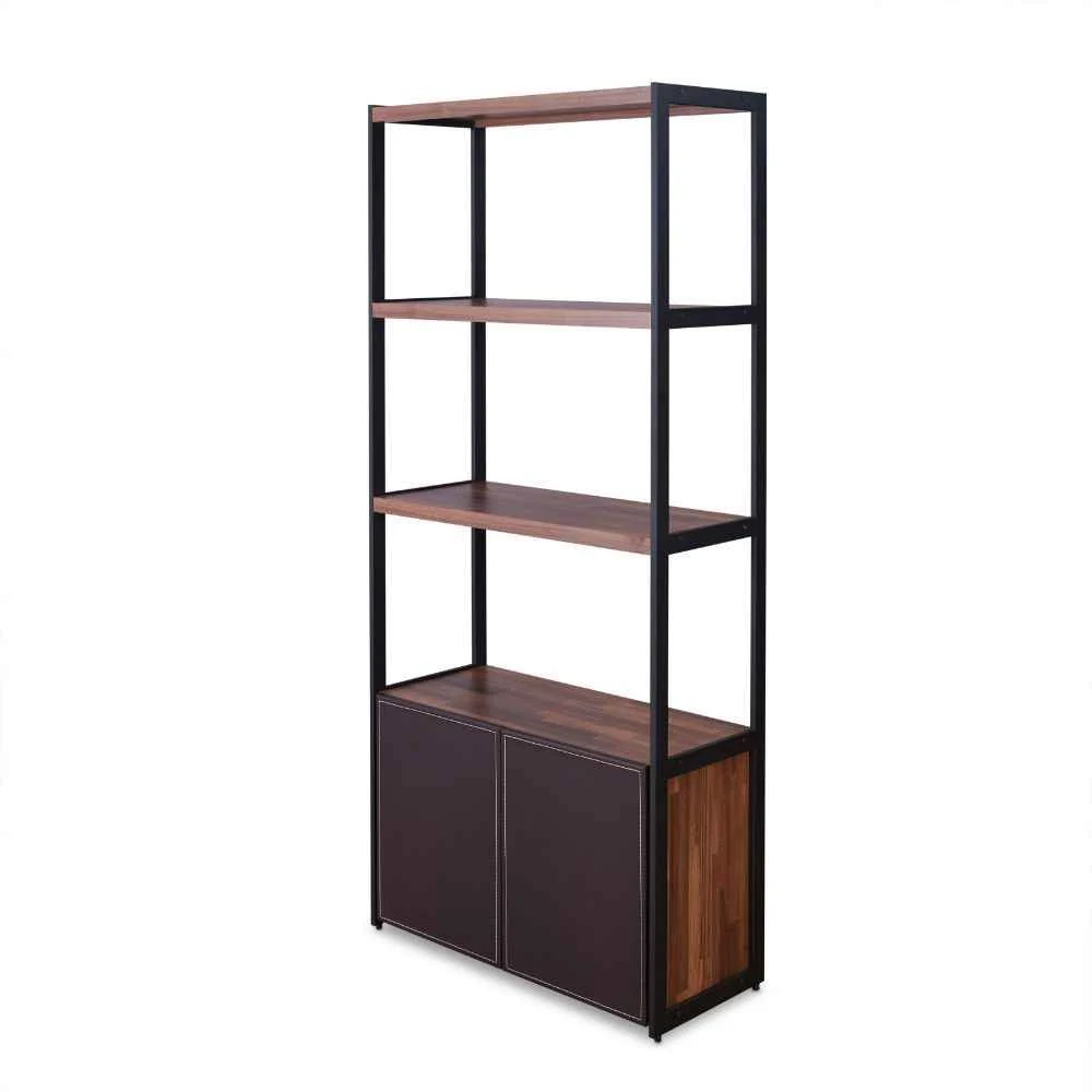 Secure Sara – Bookshelf – Walnut Sandy Black Minimalist