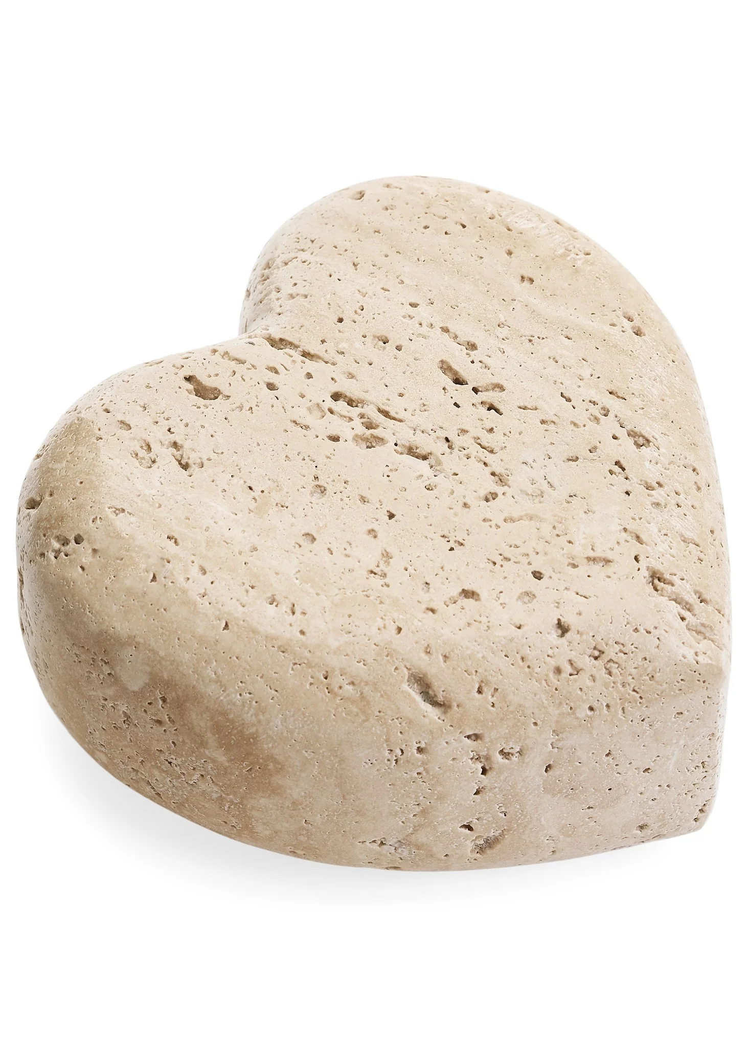 Lightweight DECO HEART PAPER WEIGHT TRAVERTINE NATURAL BEIGE Trusted