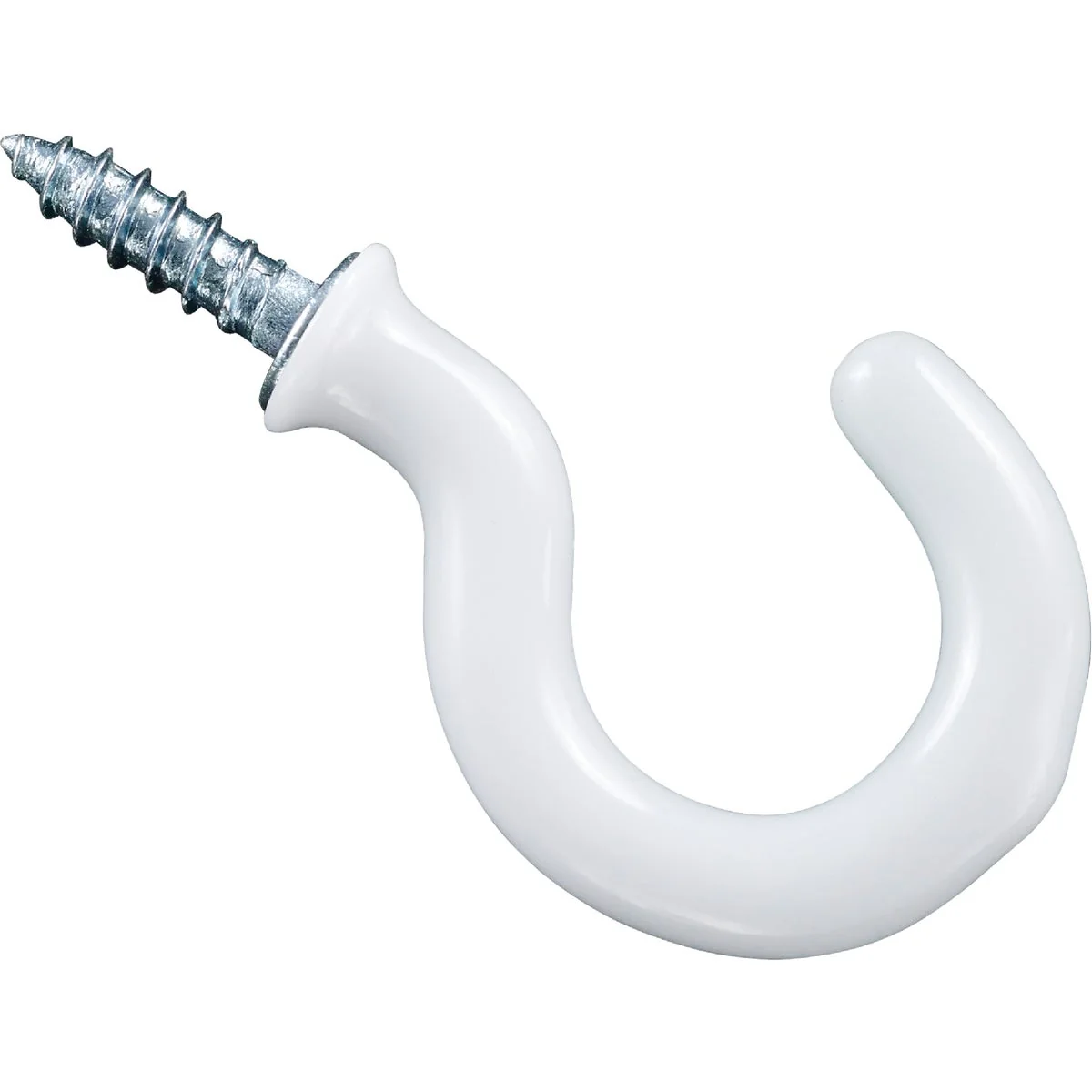 Authentic National 1 In. White Vinyl Cup Hook 30 Count Sustainable