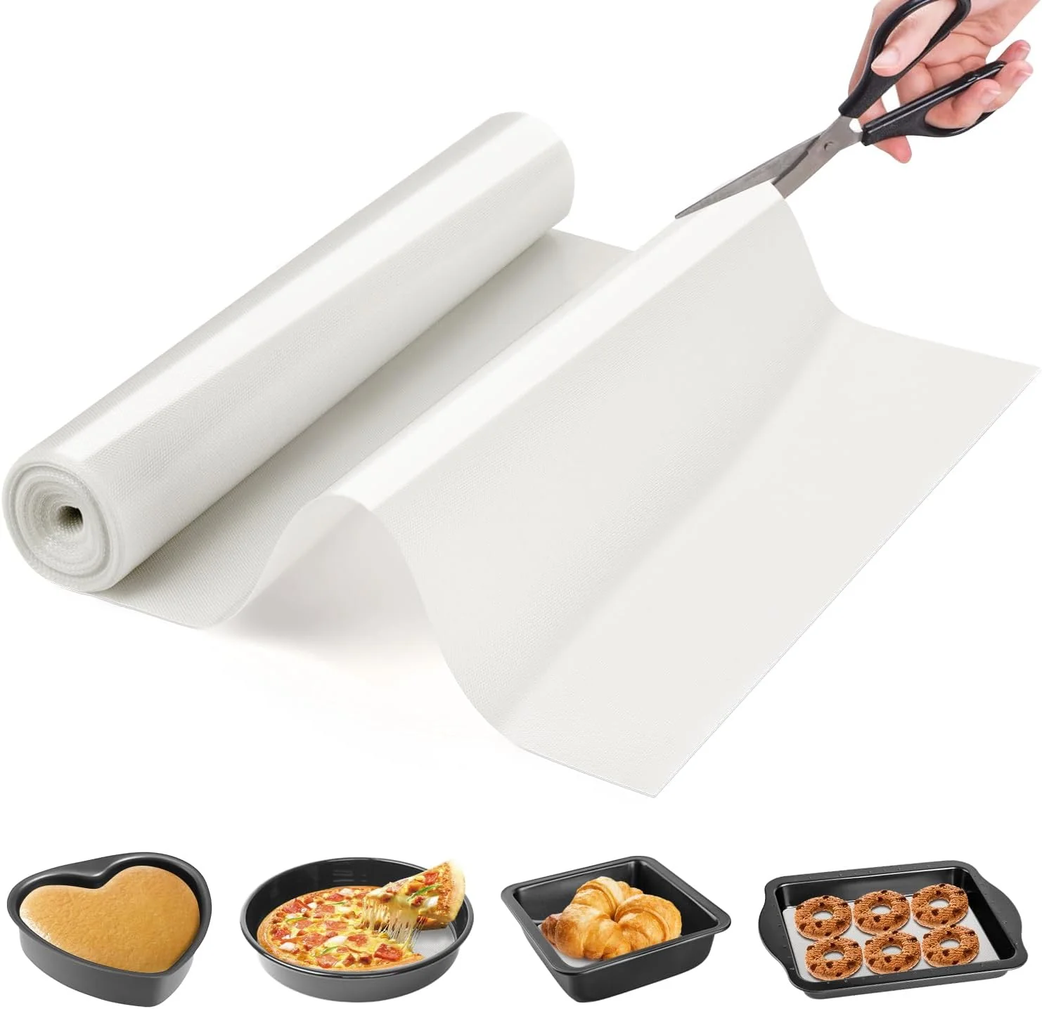 Quality Cut to Size Silicone Baking Mat Roll – German Silicone – Non Stick Pastry Dough Rolling Mat Heat Ressiatnt Air Fryer ze Dryer Mat Eco-Friendly