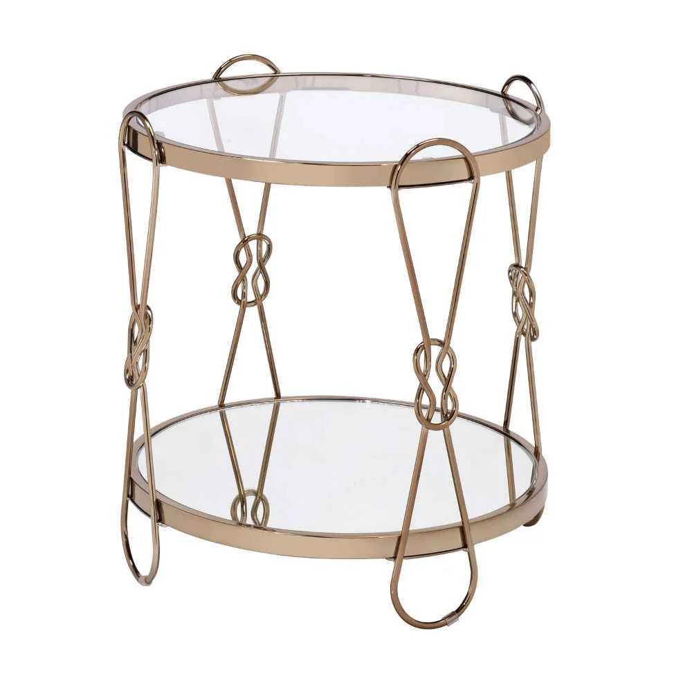 Sustainable Zekera – End Table – Mirrored Champagne Innovative