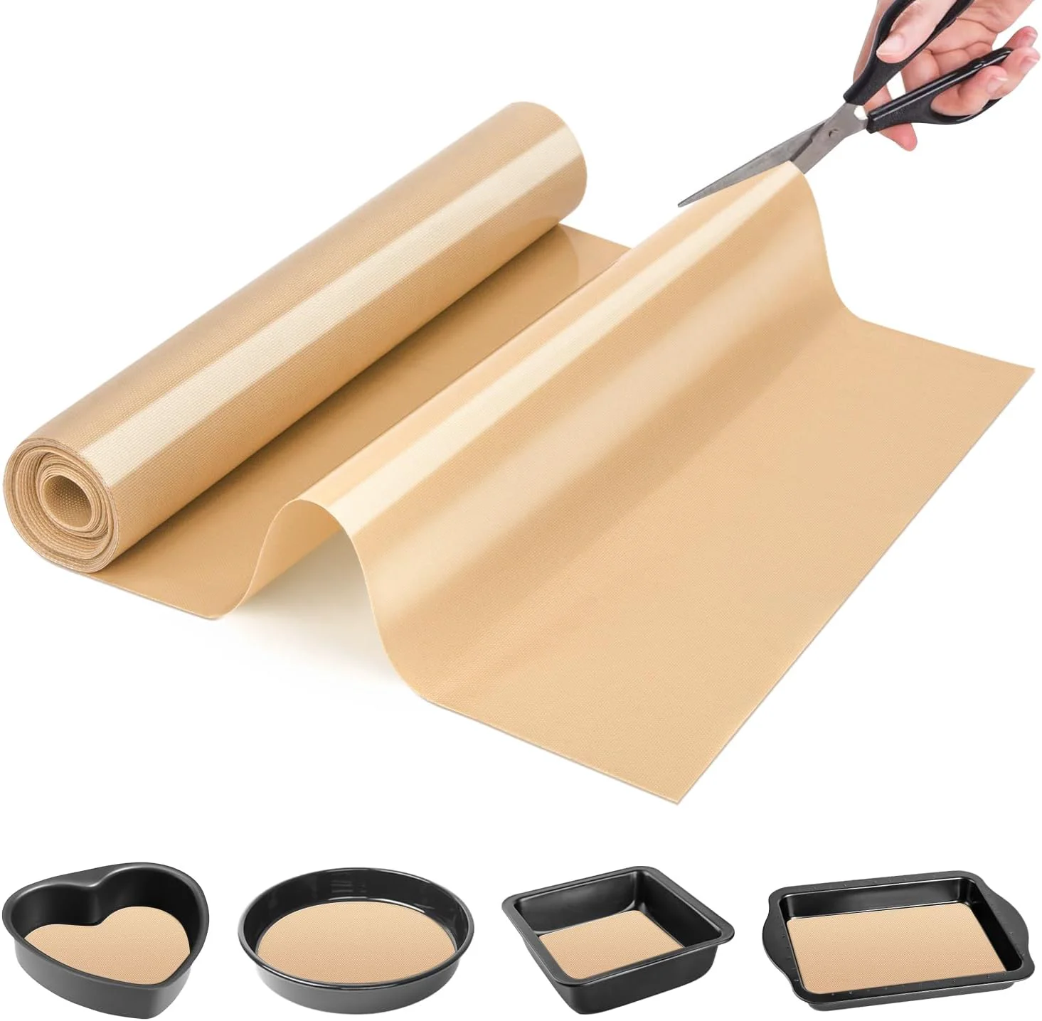 Professional Silicone Baking Mat Roll Sub Roll Mats Non-slip Silicone Pastry Mat Silicone Mat for Kitchen Counter Non-Stick Reusable Air Fryer Linner Authentic