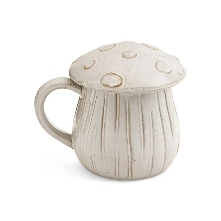 Reliable Mushroom Porcelain Cup with lid – WHITE Breathable