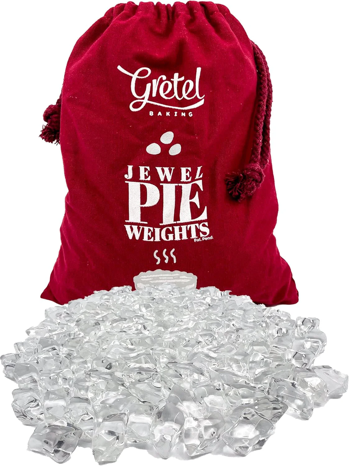 Natural Jewel Glass Pie Weights for Baking Will Not Roll Away Better Than Ceramic Dust- Borosilicate Glass Large Quantity 2.5 lbs Advanced