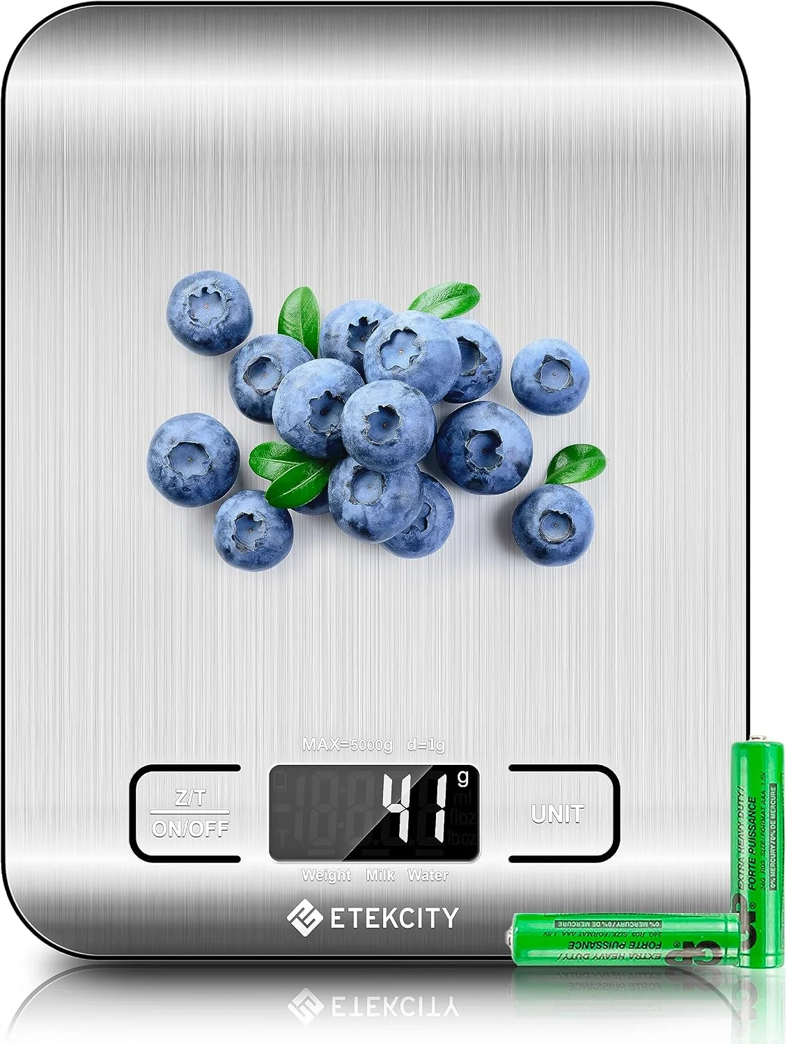 Convenient Etekcity Food Kitchen Scale Digital Grams and Ounces 11lb Tare function i for baking weight loss keto meal prep packages liquids and jewelry 304 Stainless Steel Reliable