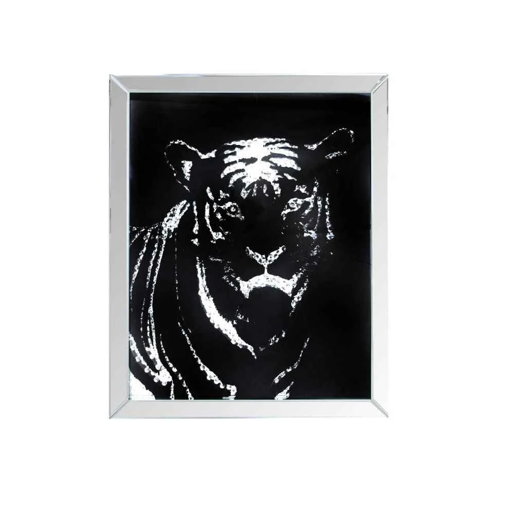 Healthy Talisha – Wall Art – Mirrored Faux Crystal Tiger World-Class