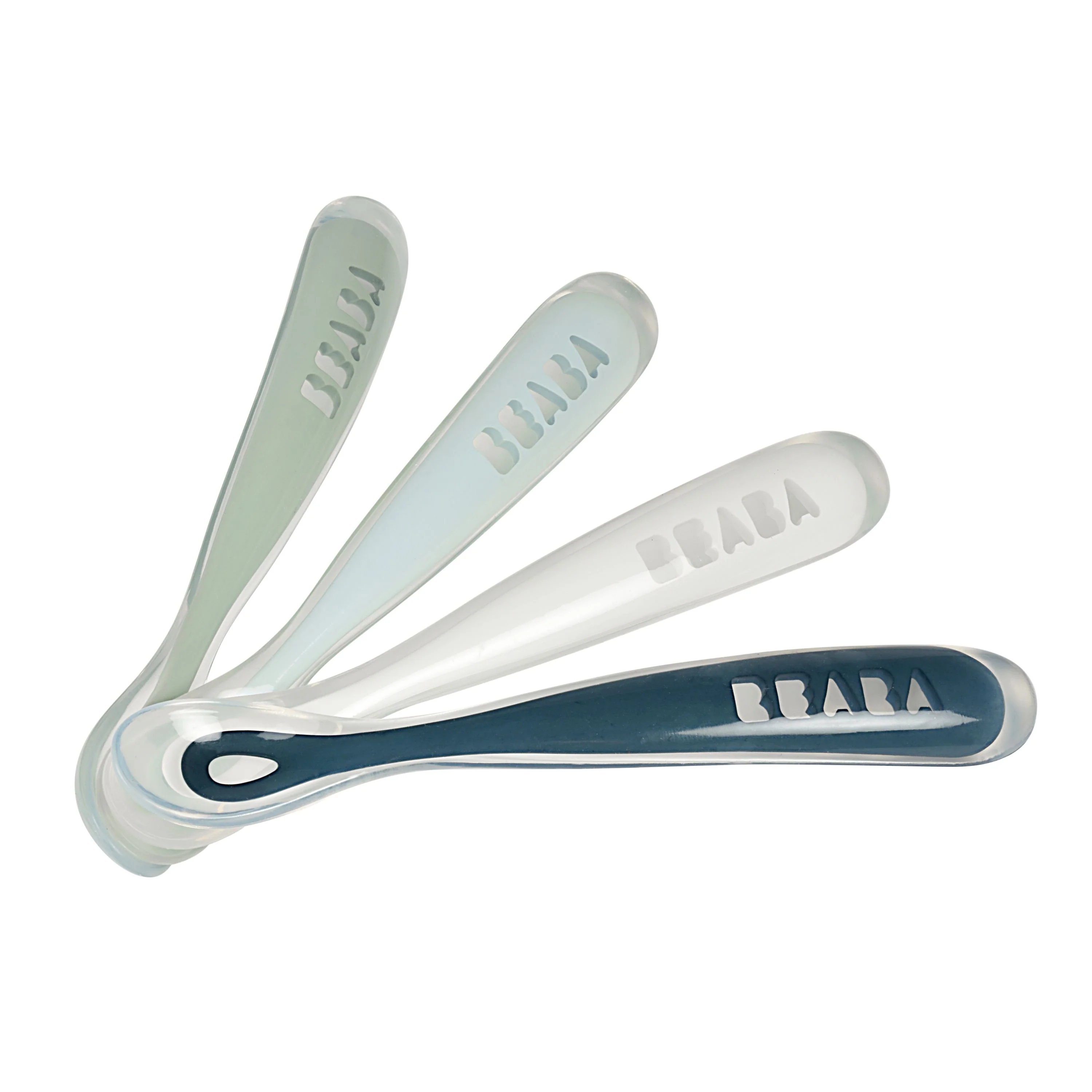 Certified BEABA First Foods Silicone Spoons Detailed