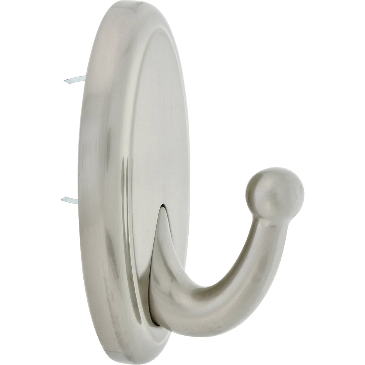 Casual Hillman High and Mighty 25 Lb. Capacity Satin Nickel Oval Decorative Hook Lightweight
