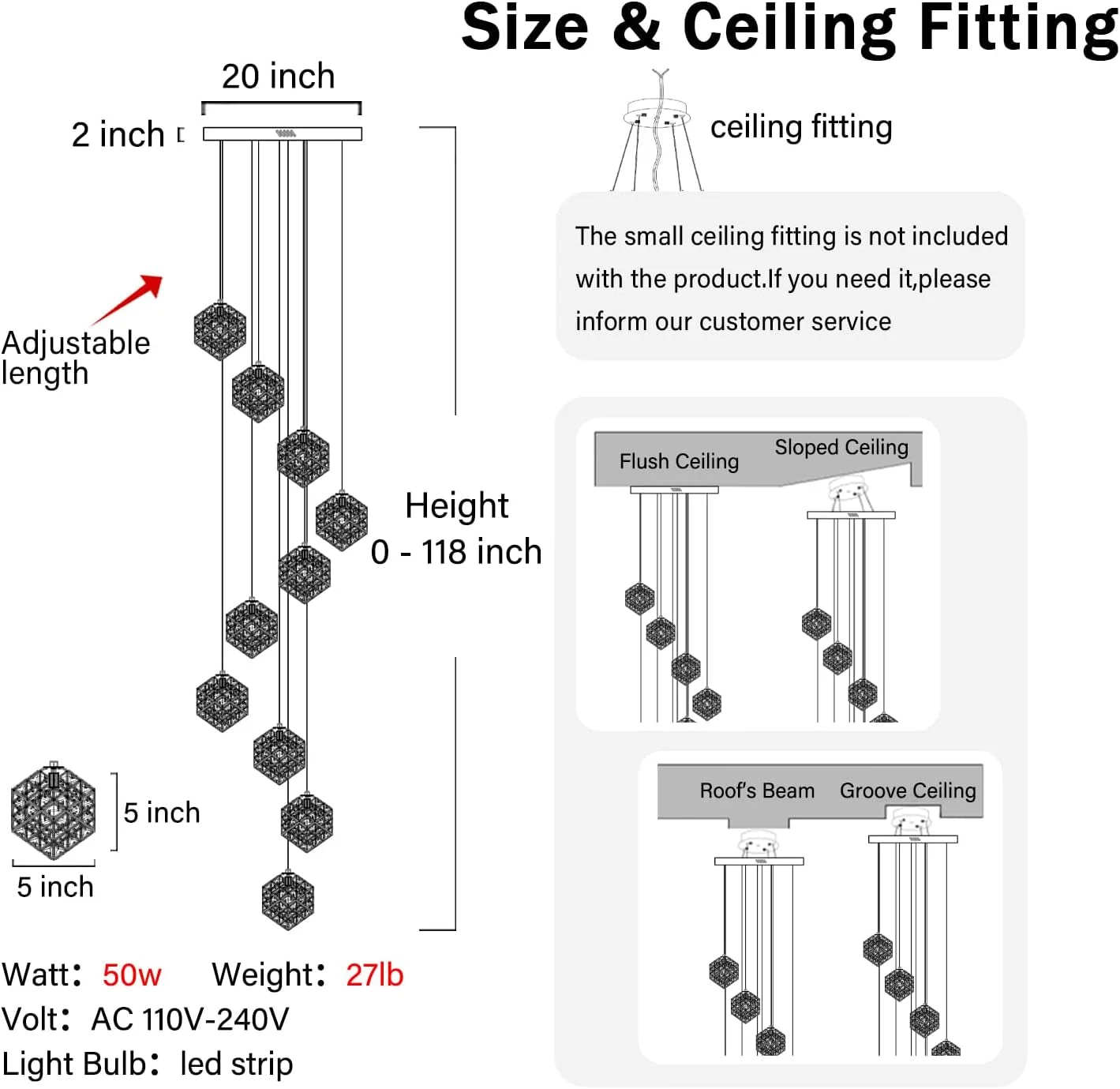 Advanced Gold Crystal LED Chandelier Staircase Ceiling Light Prestigious