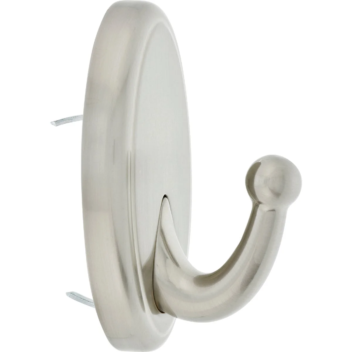 Responsible Hillman High and Mighty 15 Lb. Capacity Satin Nickel Oval Decorative Hook Soft