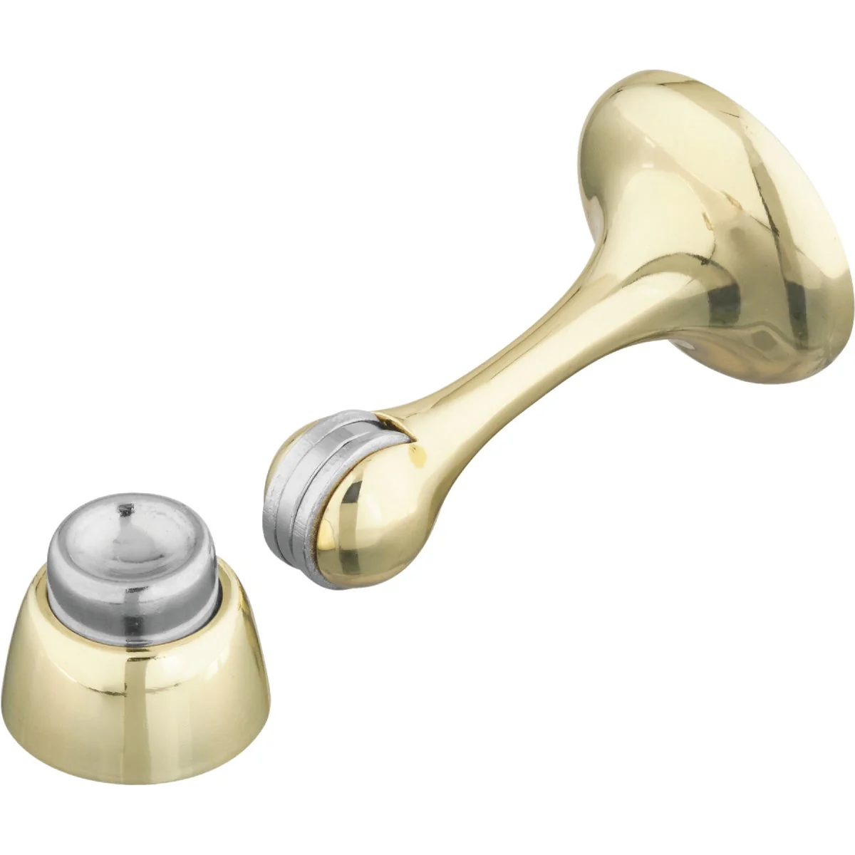 Comfortable National V244 Polished Brass Magnetic Rigid Door Stop Soft