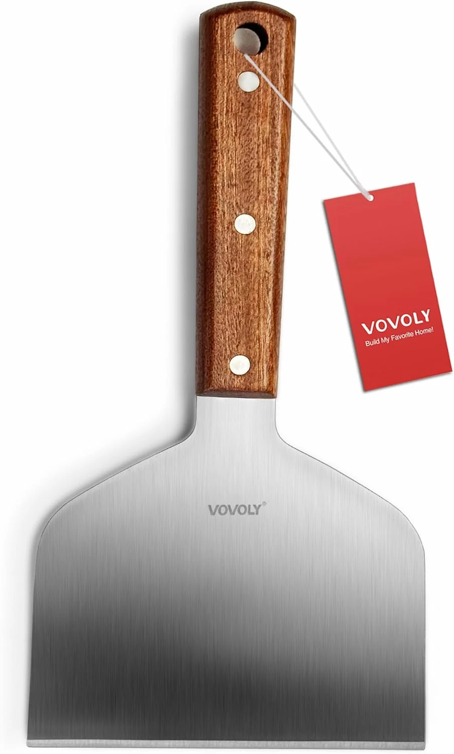 Sophisticated Vovoly Extra Wide Griddle Scraper 5.5”x5.5” Smashed Burger Scraper Grill Scraper Spatula Burger Turner Durable