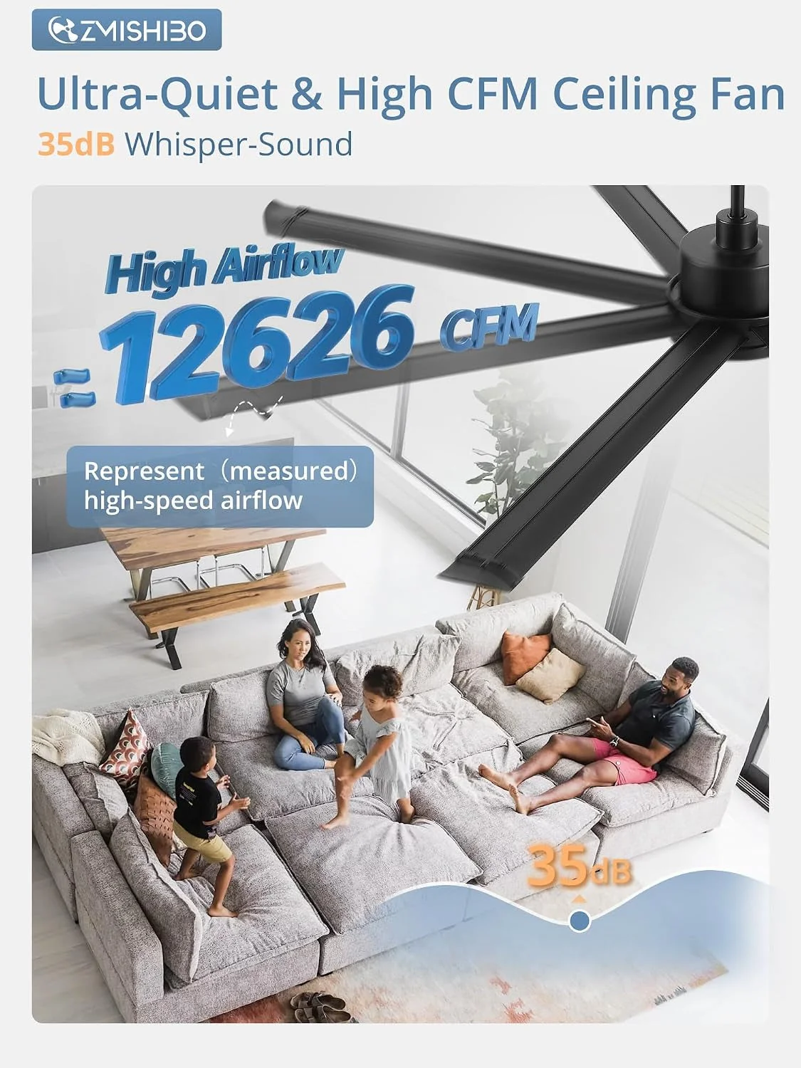 Fast Commercial Grade Aluminum Ceiling Fan With Controller Carefully Designed