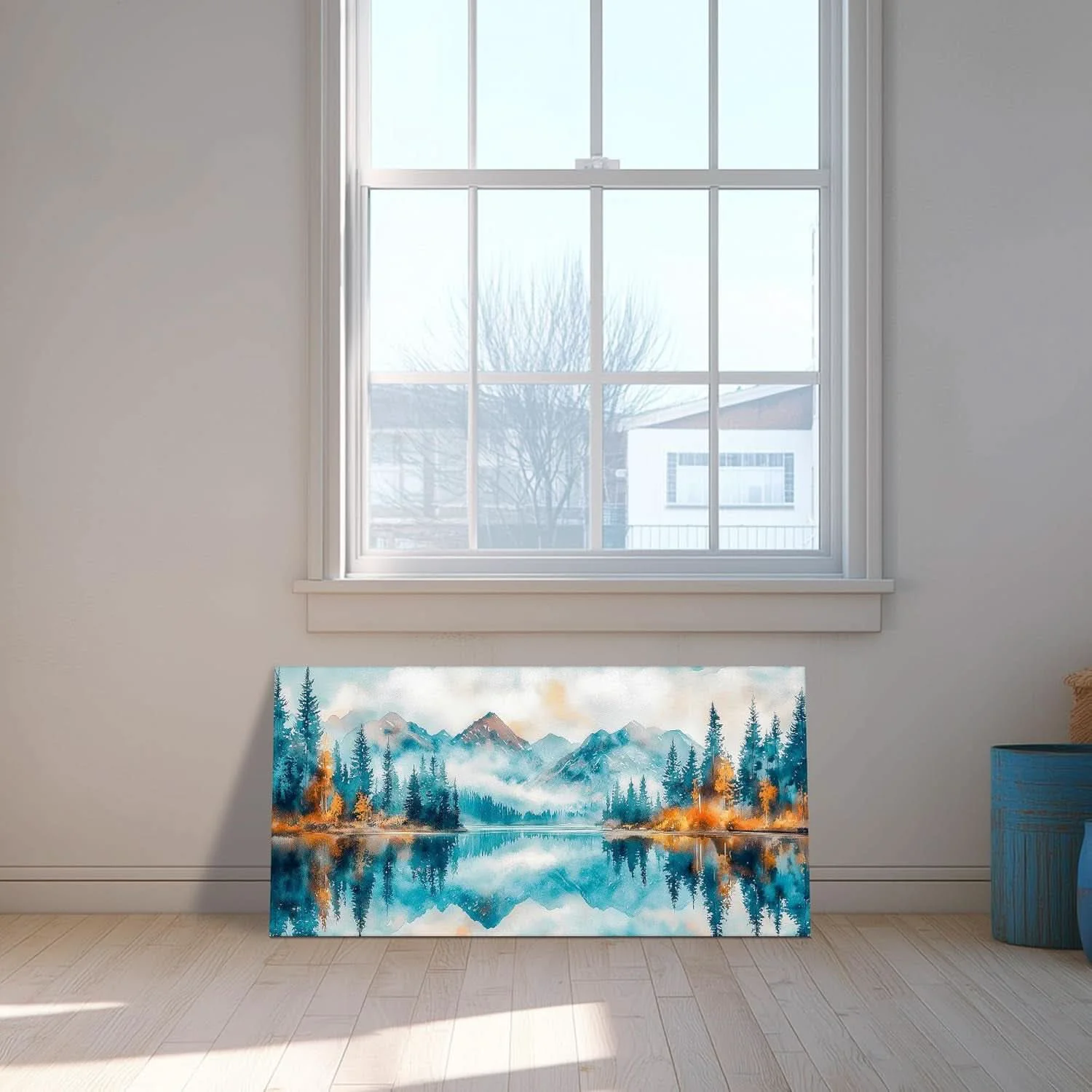 Luxury Blue Forest Canvas Wall Art 20×40 Land scape Art work Proven