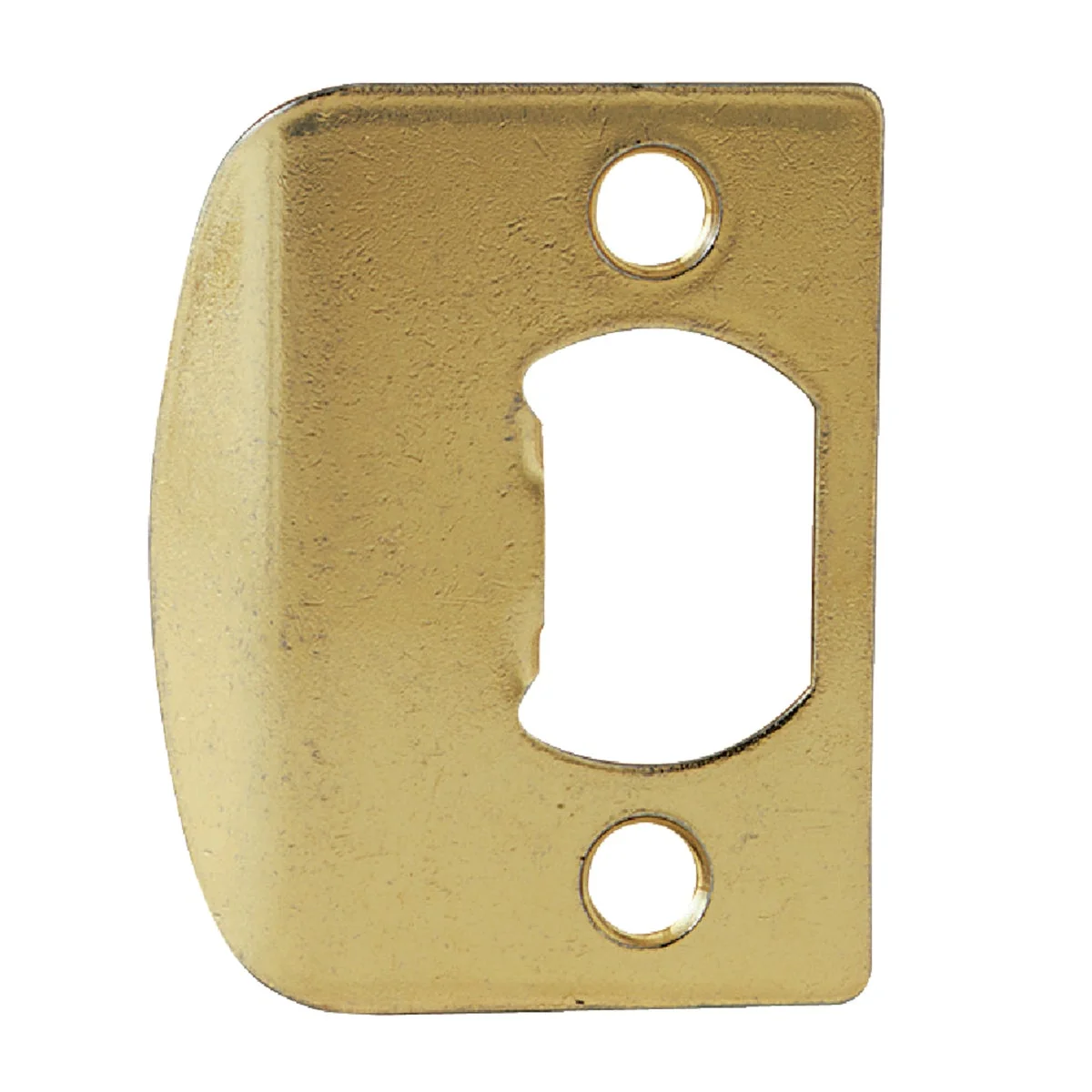 Exclusive Kwikset Polished Brass 1-3 4 In. Full Lip Strike Plate Reusable