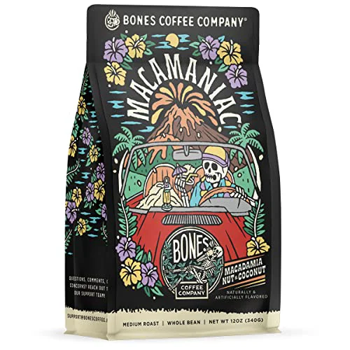 Carefully Designed Macamaniac Macadamia and Coconut Flavored Coffee 12 Ounce Authentic