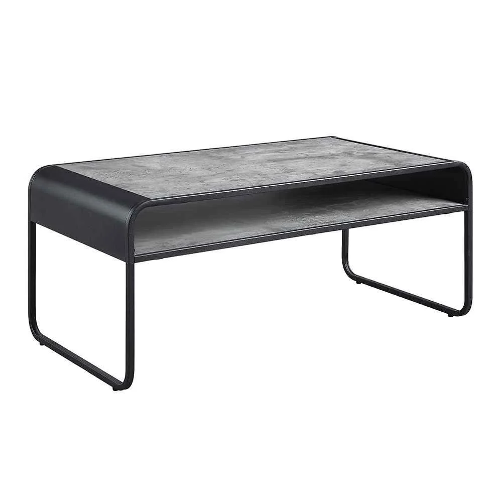 Smooth Raziela – Coffee Table – Concrete Gray Black Green