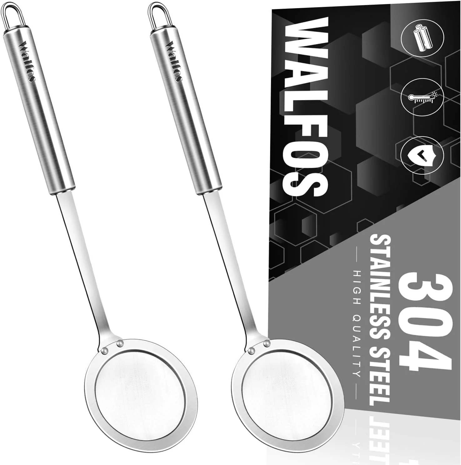 Fast Walfos Skimmer Spoon 304 Stainless Steel Fine Mesh Strainer Foam Strainer Oil Filter Responsible
