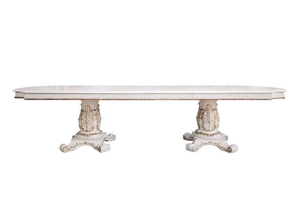 Sophisticated Vendome – 30 Dining Table With Pedestal Base – Antique Pearl Expertly Made