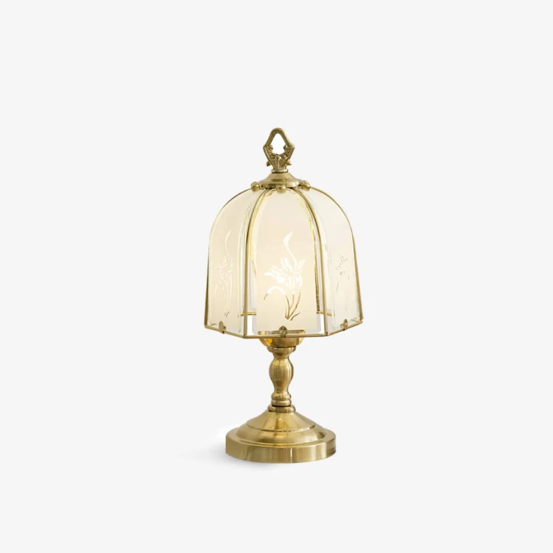 World-Class Orchid Glass Table Lamp Secure