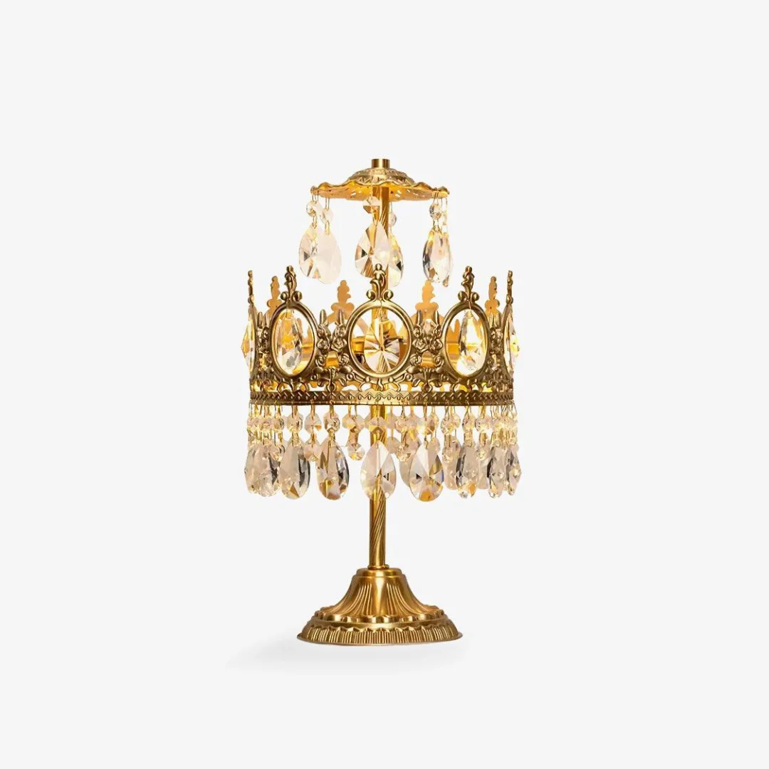 Refined Crystal Crown Table Lamp Sustainable