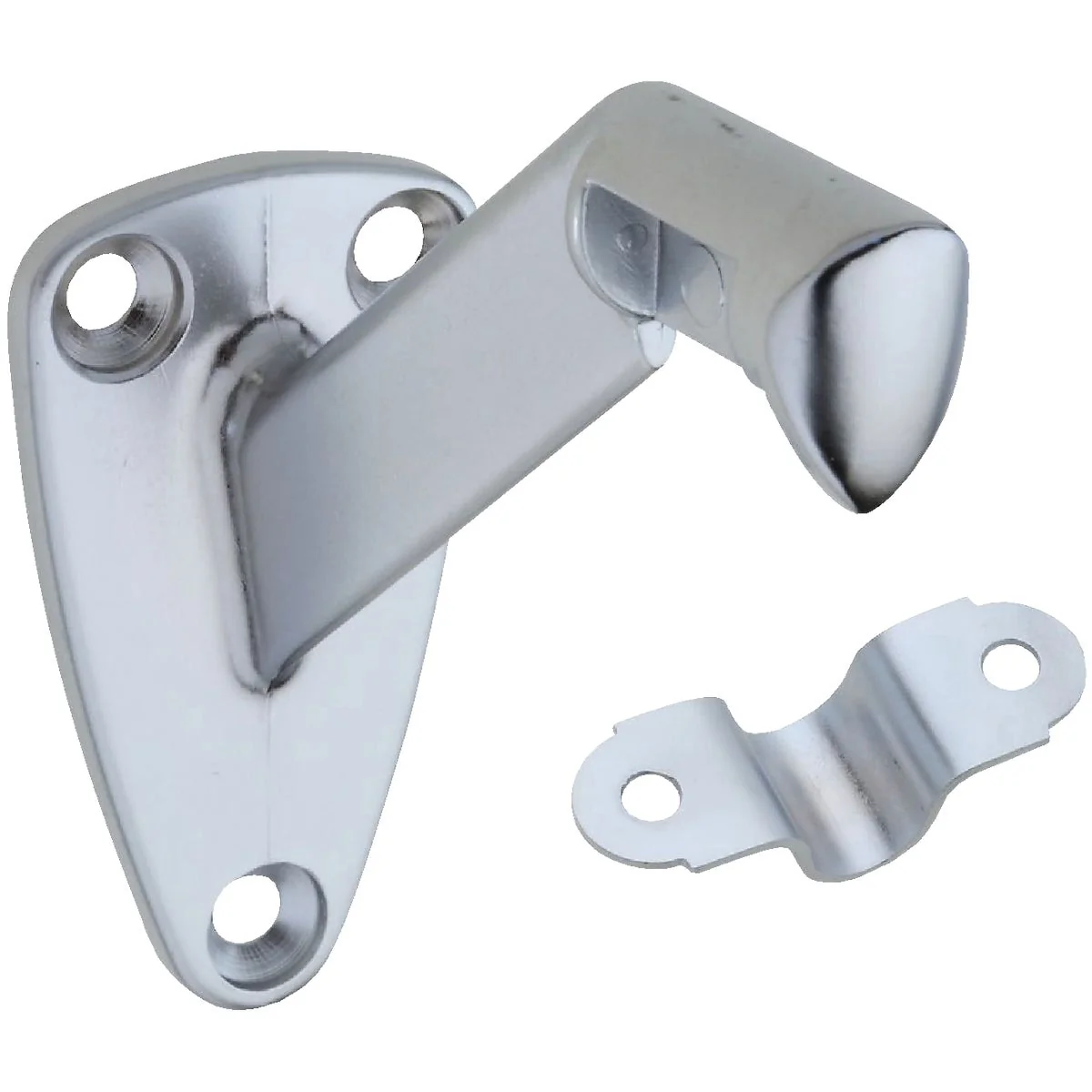 Optimized National Satin Chrome Zinc Die-Cast With Steel Strap Handrail Bracket Premium