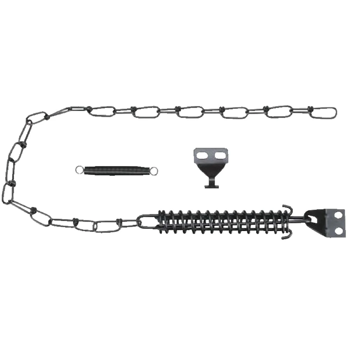Prestigious National Black Door Stop Spring Chain Reliable