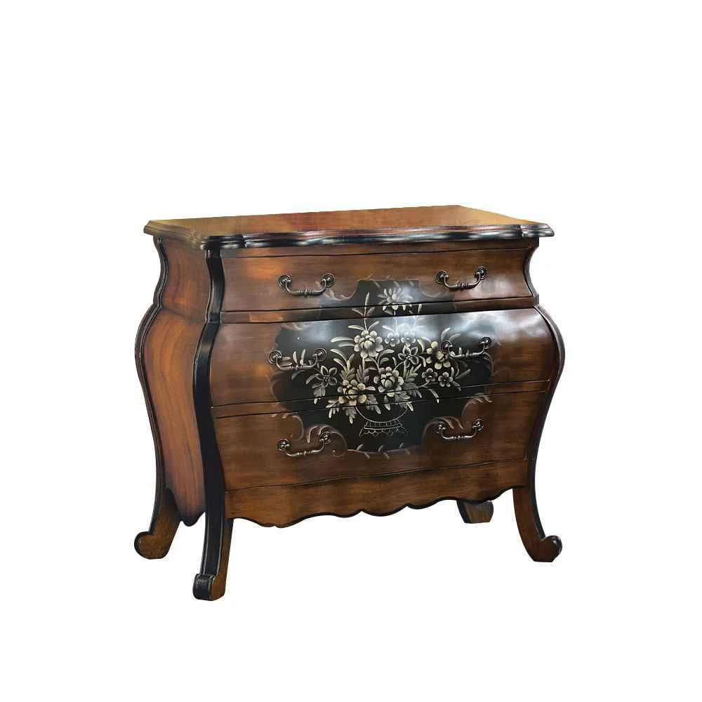 Unique Roma – 37 Chest – Oak Antique Black Stylish