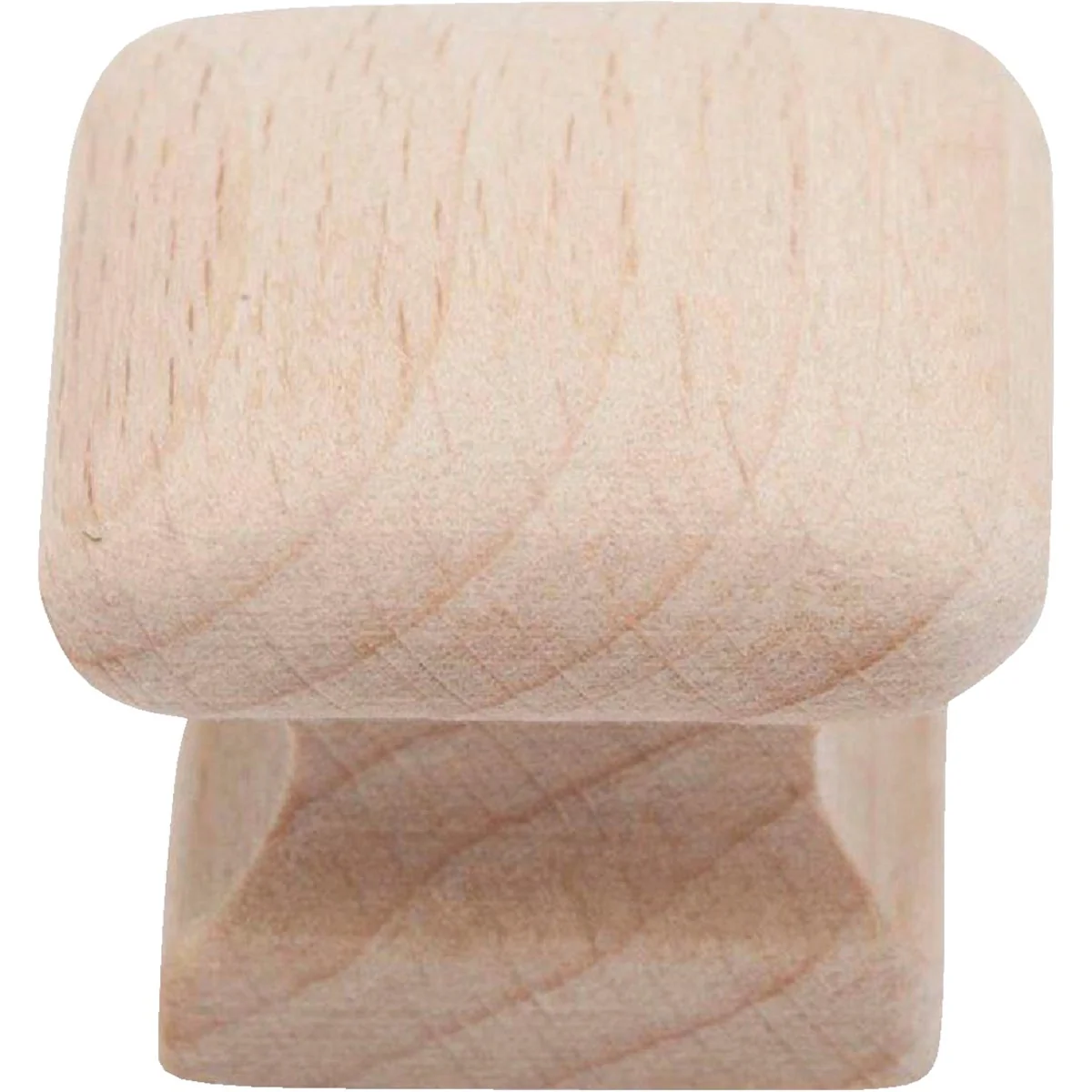 Flexible Do it Wood Hardwood Square 1 In. Cabinet Knob 2-Pack Original Design
