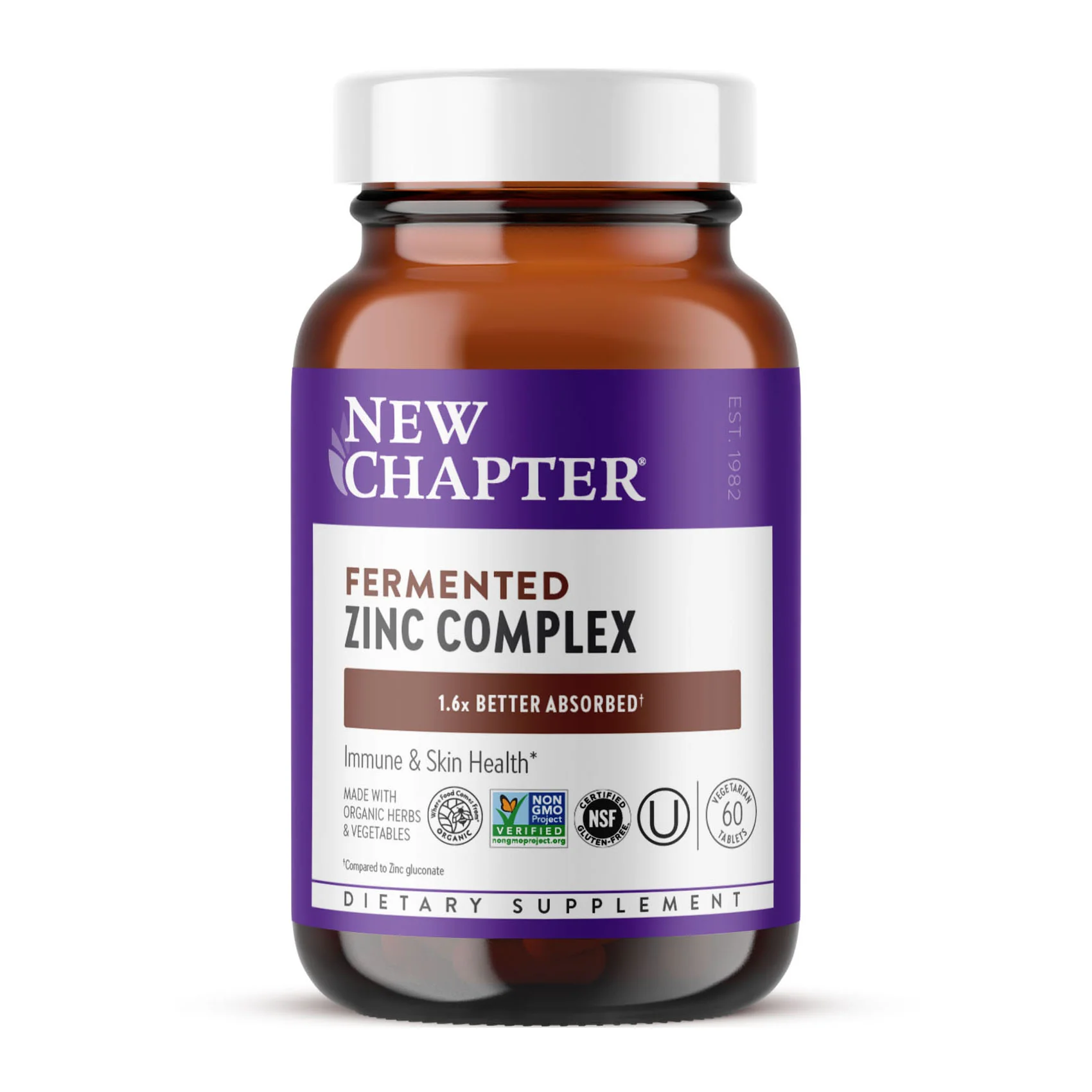 Efficient New Chapter Fermented Zinc Complex Fine Crafted