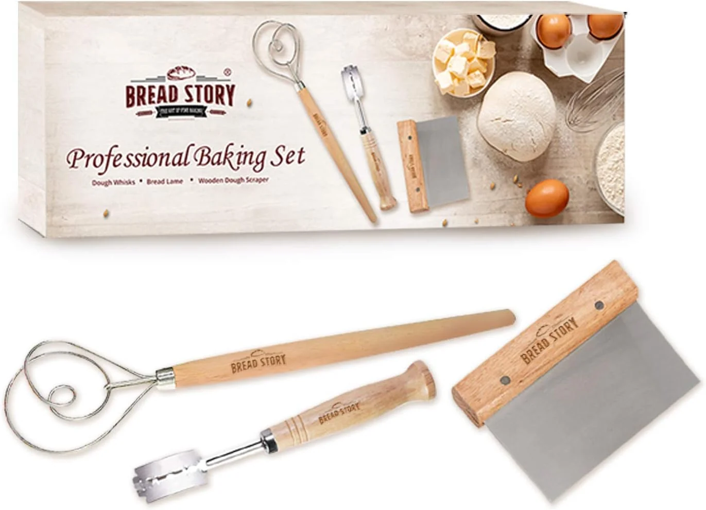 Authentic Bread Story Dough Lame Scraper Set - Sourdough Scoring Elegant