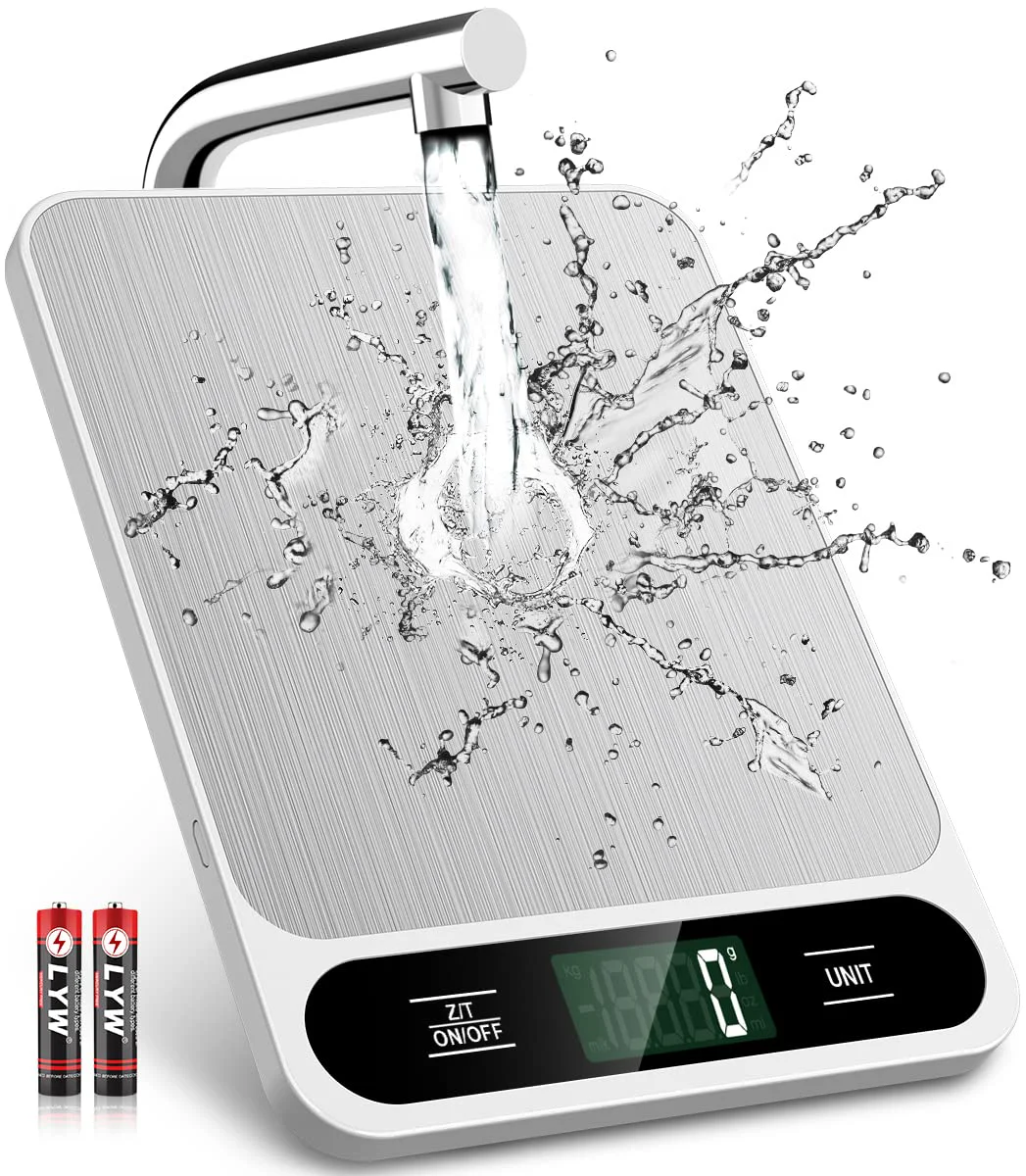 Professional Mik-Nana Food Scale White 22lb 10kg Digital Kitchen Scale Grams and Ounces Prestigious