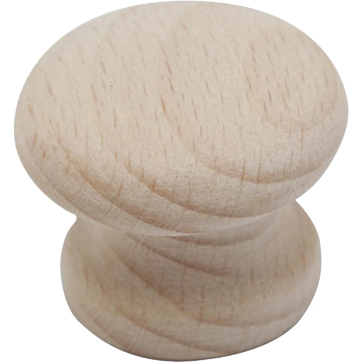 Traditional Do it Wood Hardwood Round 1-3 4 In. Cabinet Knob 2-Pack Unique